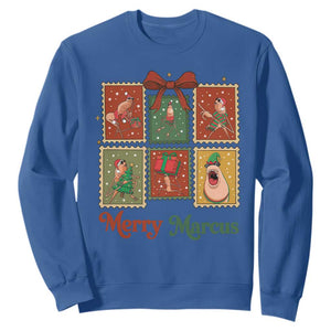 Christmas Marcus The Worm Meme Sweatshirt Funny Merry Marcus Gift TS12 Royal Blue Print Your Wear