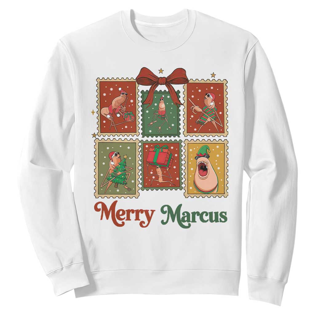 Christmas Marcus The Worm Meme Sweatshirt Funny Merry Marcus Gift TS12 White Print Your Wear