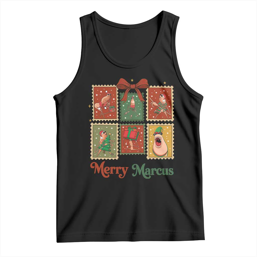 Christmas Marcus The Worm Meme Tank Top Funny Merry Marcus Gift TS12 Black Print Your Wear
