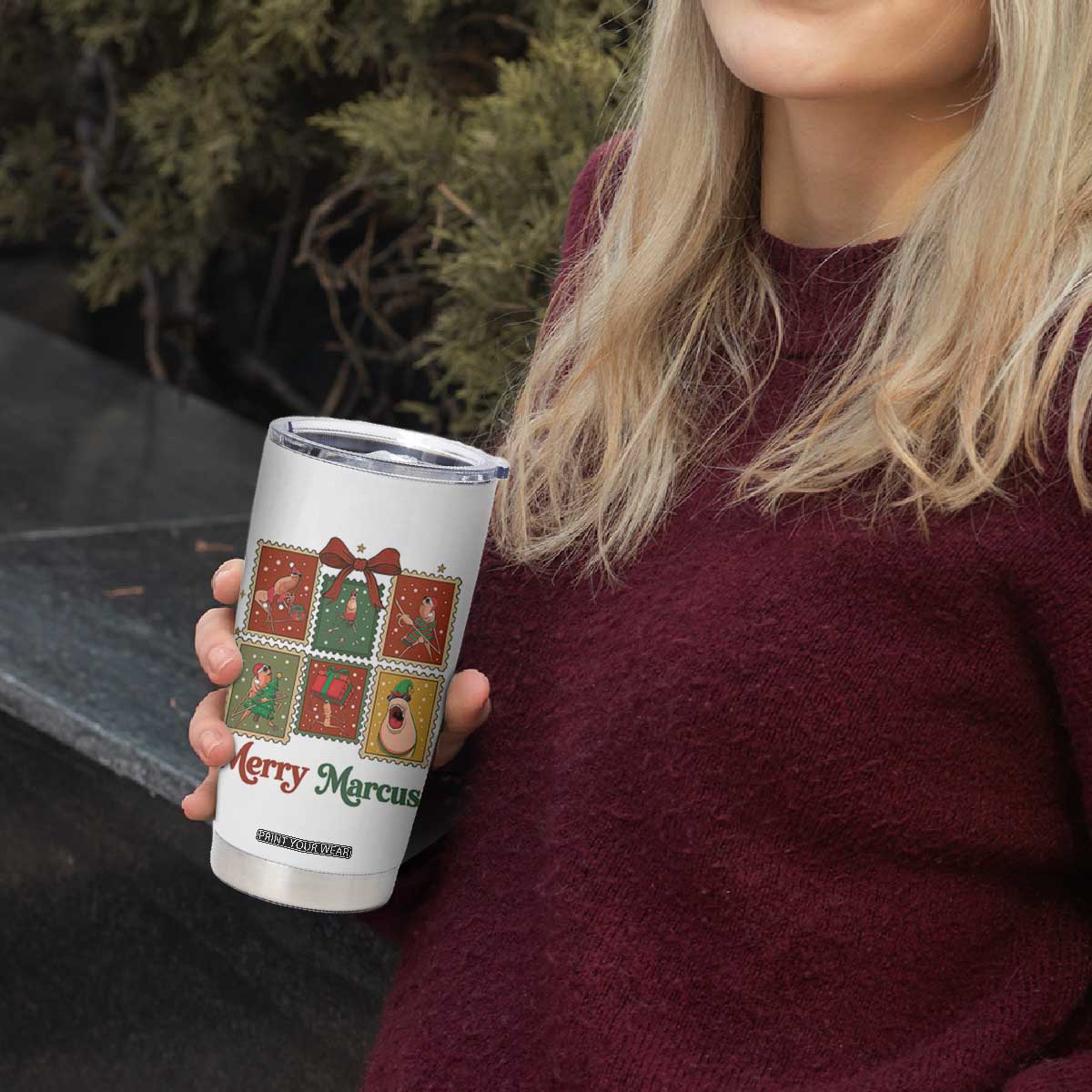 Christmas Marcus The Worm Meme Tumbler Cup Funny Merry Marcus Gift TS12 Print Your Wear
