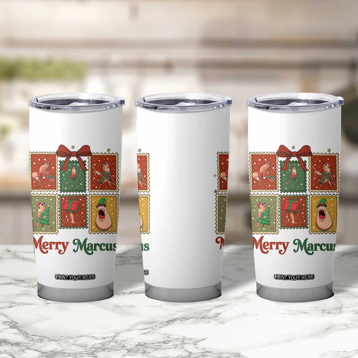 Christmas Marcus The Worm Meme Tumbler Cup Funny Merry Marcus Gift TS12 Print Your Wear