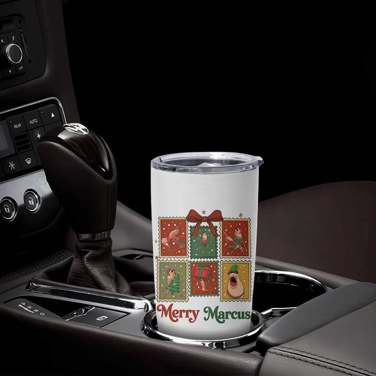 Christmas Marcus The Worm Meme Tumbler Cup Funny Merry Marcus Gift - Print Your Wear