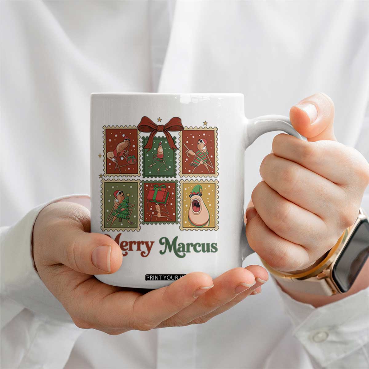 Christmas Marcus The Worm Meme Coffee Mug Funny Merry Marcus Gift - Print Your Wear