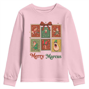 Christmas Marcus The Worm Meme Youth Sweatshirt Funny Merry Marcus Gift TS12 Light Pink Print Your Wear