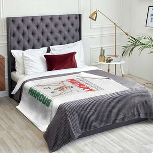 Marcus The Worm Meme Merry Marcus Throw Blanket Funny Ugly Christmas Gift TS12 Print Your Wear