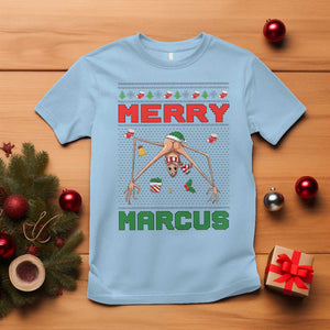 Marcus The Worm Meme Merry Marcus T Shirt Funny Ugly Christmas Gift TS12 Light Blue Print Your Wear