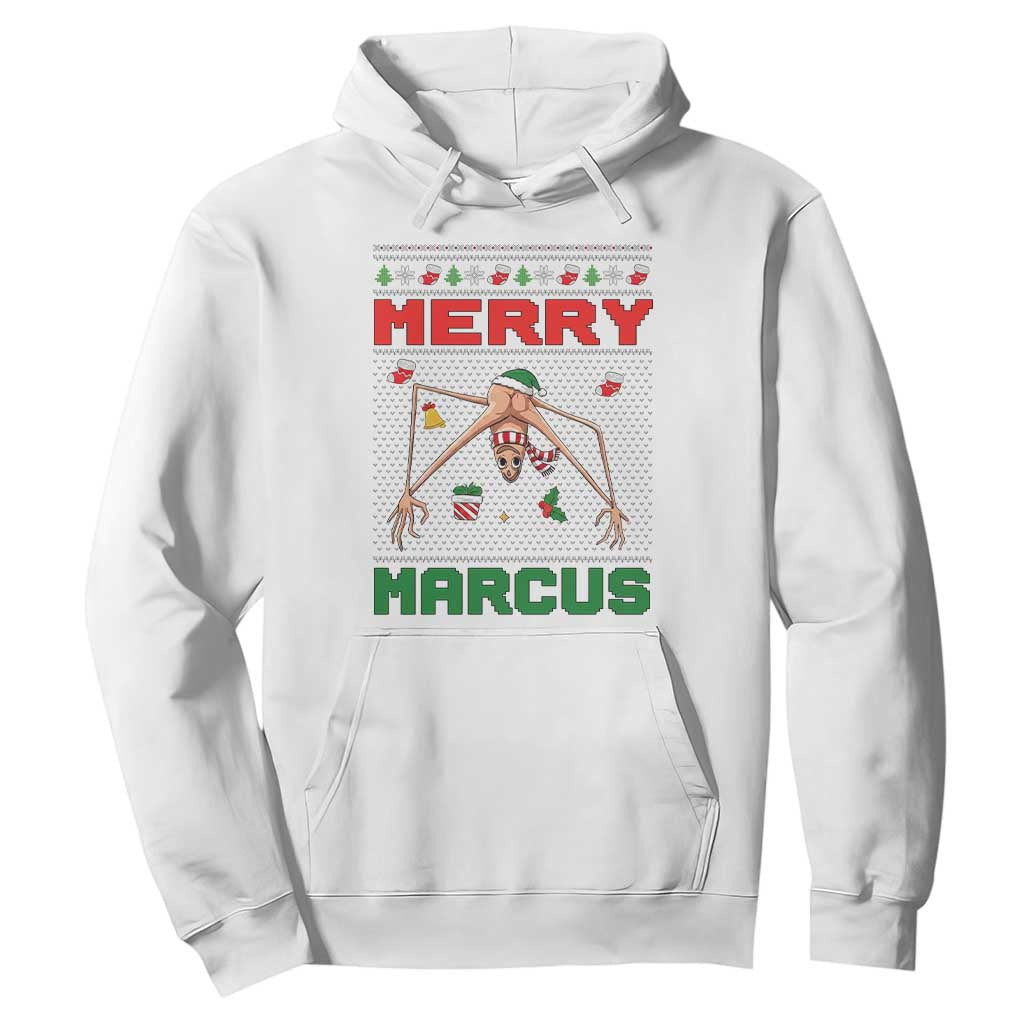 Marcus The Worm Meme Merry Marcus Hoodie Funny Ugly Christmas Gift TS12 White Print Your Wear