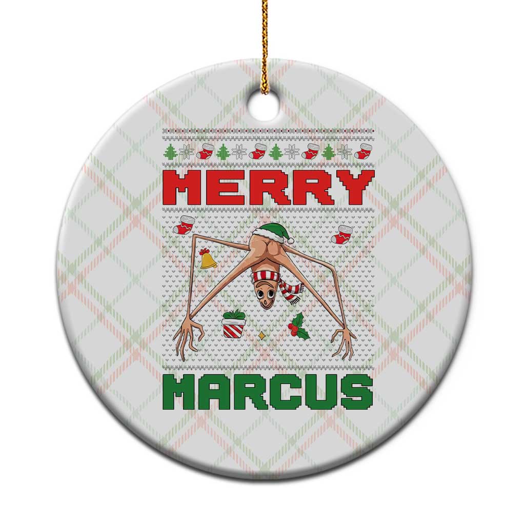 Marcus The Worm Meme Merry Marcus Ceramic Ornament Funny Ugly Christmas Gift TS12 1pc Christmas Plaid Print Your Wear