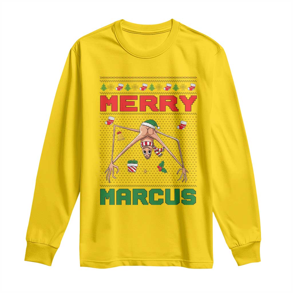 Marcus The Worm Meme Merry Marcus Long Sleeve Shirt Funny Ugly Christmas Gift TS12 Daisy Print Your Wear