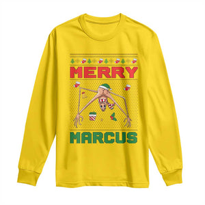 Marcus The Worm Meme Merry Marcus Long Sleeve Shirt Funny Ugly Christmas Gift TS12 Daisy Print Your Wear