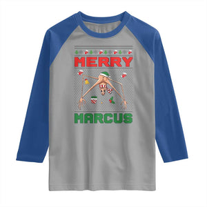 Marcus The Worm Meme Merry Marcus Raglan Shirt Funny Ugly Christmas Gift TS12 Sport Gray Royal Print Your Wear
