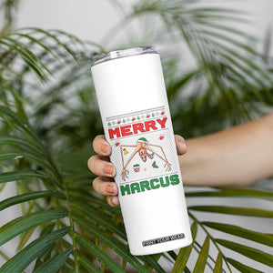 Marcus The Worm Meme Merry Marcus Skinny Tumbler Funny Ugly Christmas Gift - Print Your Wear