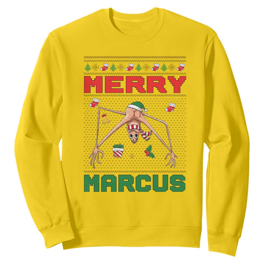 Marcus The Worm Meme Merry Marcus Sweatshirt Funny Ugly Christmas Gift TS12 Daisy Print Your Wear