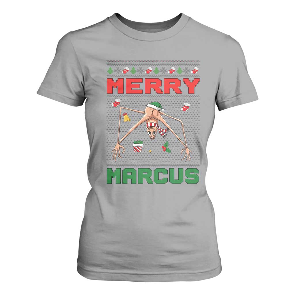 Marcus The Worm Meme Merry Marcus T Shirt For Women Funny Ugly Christmas Gift TS12 Sport Gray Print Your Wear