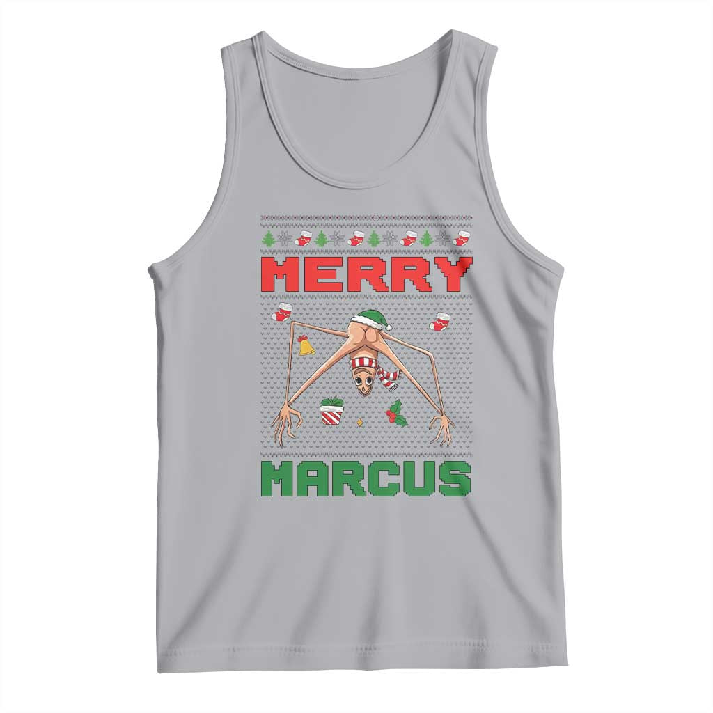 Marcus The Worm Meme Merry Marcus Tank Top Funny Ugly Christmas Gift TS12 Athletic Heather Print Your Wear