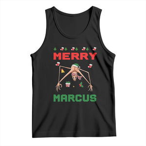 Marcus The Worm Meme Merry Marcus Tank Top Funny Ugly Christmas Gift TS12 Black Print Your Wear