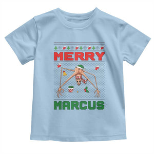 Marcus The Worm Meme Merry Marcus Toddler T Shirt Funny Ugly Christmas Gift TS12 Light Blue Print Your Wear