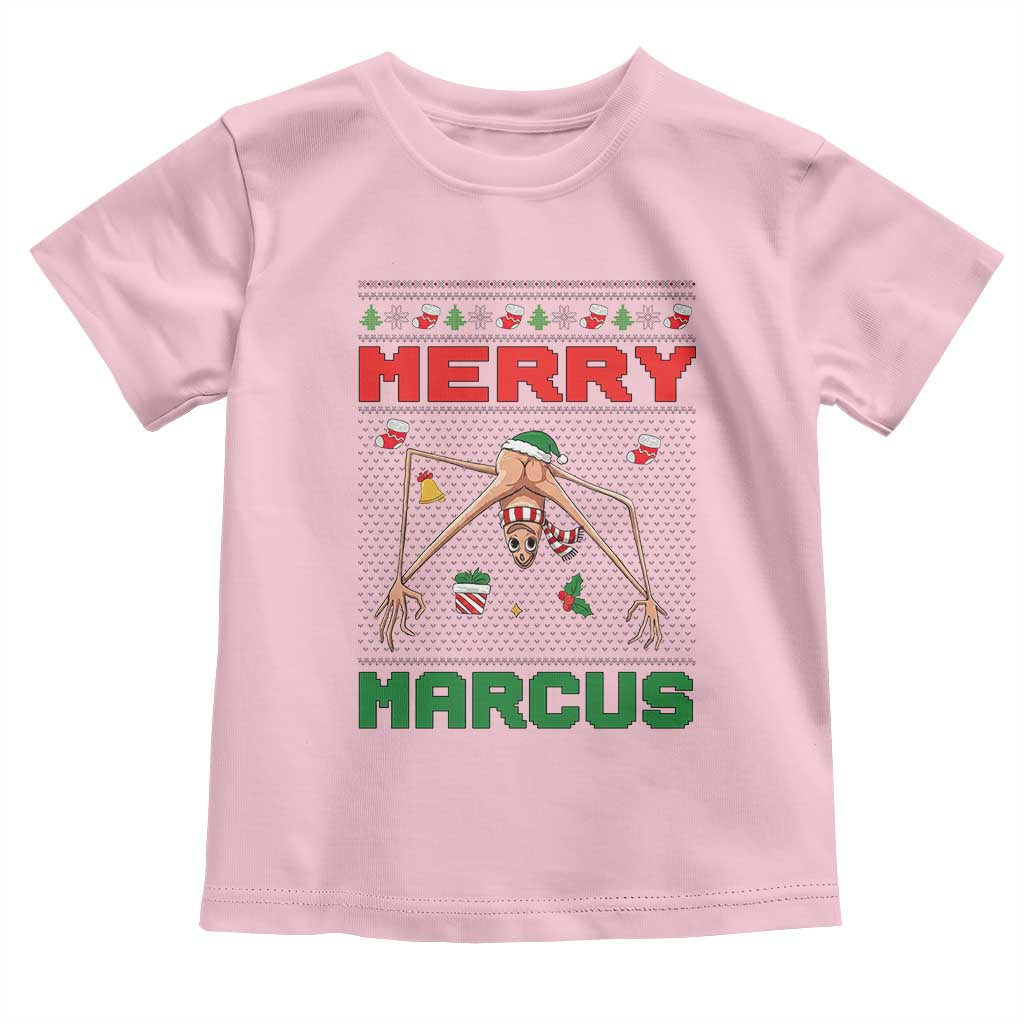 Marcus The Worm Meme Merry Marcus Toddler T Shirt Funny Ugly Christmas Gift TS12 Light Pink Print Your Wear