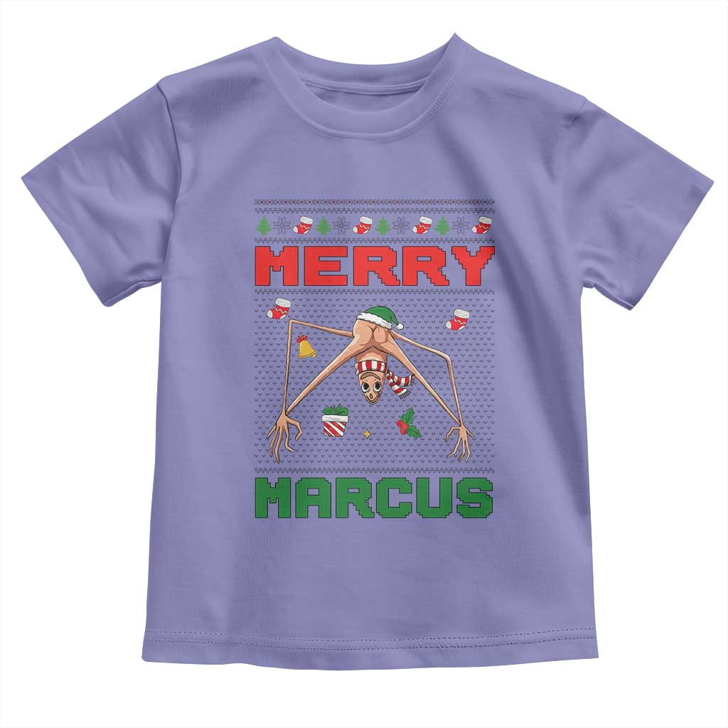 Marcus The Worm Meme Merry Marcus Toddler T Shirt Funny Ugly Christmas Gift TS12 Violet Print Your Wear