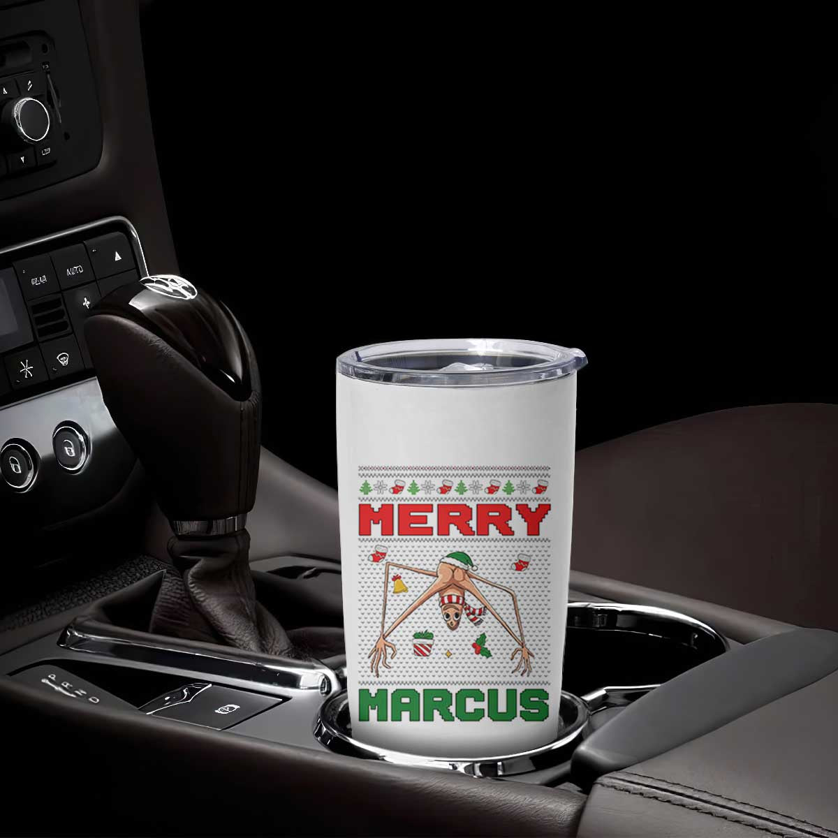 Marcus The Worm Meme Merry Marcus Tumbler Cup Funny Ugly Christmas Gift - Print Your Wear