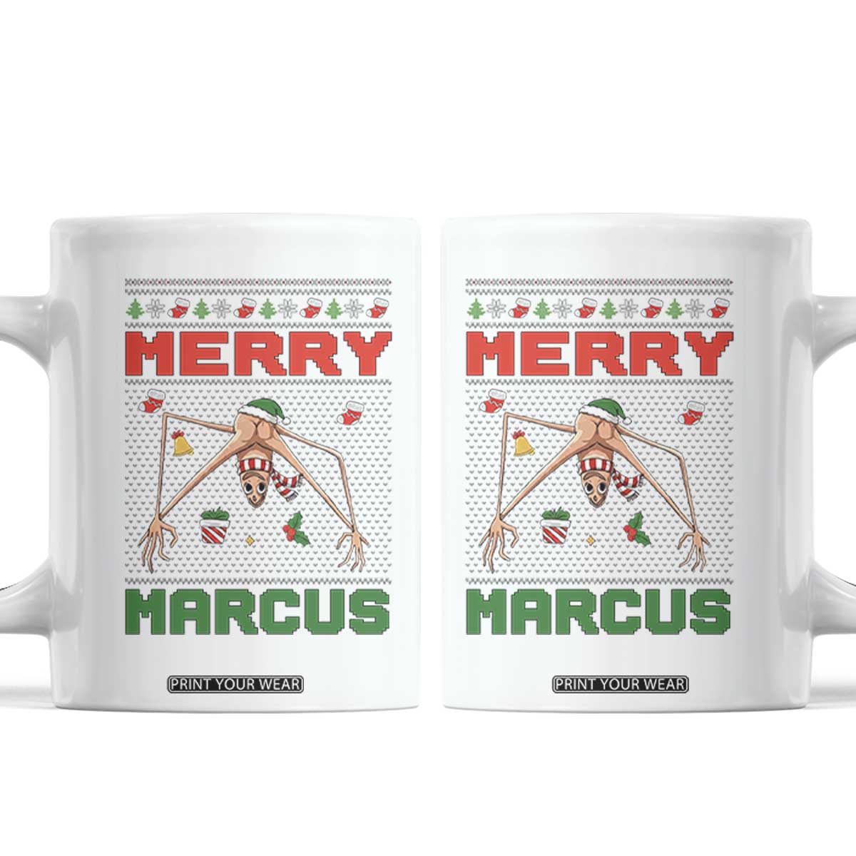 Marcus The Worm Meme Merry Marcus Coffee Mug Funny Ugly Christmas Gift - Print Your Wear