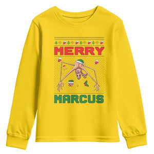 Marcus The Worm Meme Merry Marcus Youth Sweatshirt Funny Ugly Christmas Gift TS12 Daisy Print Your Wear