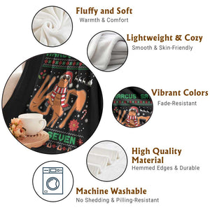 Marcus Says Six Seven Throw Blanket Funny Ugly Christmas Meme Gift TS12 Print Your Wear