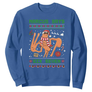 Marcus Says Six Seven Sweatshirt Funny Ugly Christmas Meme Gift TS12 Royal Blue Print Your Wear