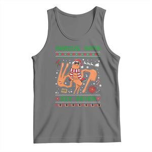 Marcus Says Six Seven Tank Top Funny Ugly Christmas Meme Gift TS12 Black Heather Print Your Wear