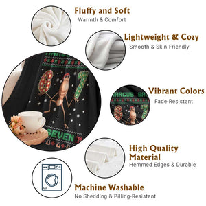 Marcus Says Six Seven Meme Christmas Ugly Sweater Throw Blanket Trendy Tiktok Gift TS12 Print Your Wear