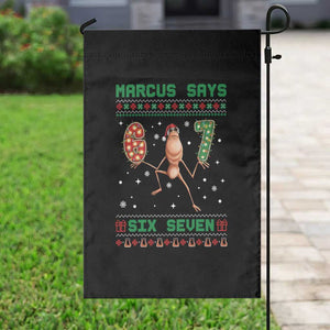 Marcus Says Six Seven Meme Christmas Ugly Sweater Garden Flag Trendy Tiktok Gift TS12 Print Your Wear