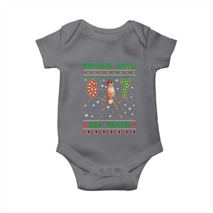 Marcus Says Six Seven Meme Christmas Ugly Sweater Baby Onesie Trendy Tiktok Gift TS12 Charcoal Print Your Wear