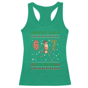 Marcus Says Six Seven Meme Christmas Ugly Sweater Racerback Tank Top Trendy Tiktok Gift TS12 Irish Green Print Your Wear
