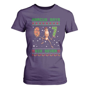 Marcus Says Six Seven Meme Christmas Ugly Sweater T Shirt For Women Trendy Tiktok Gift TS12 Purple Print Your Wear
