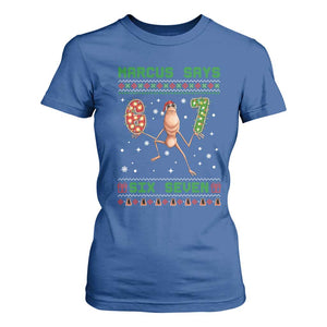 Marcus Says Six Seven Meme Christmas Ugly Sweater T Shirt For Women Trendy Tiktok Gift TS12 Royal Blue Print Your Wear