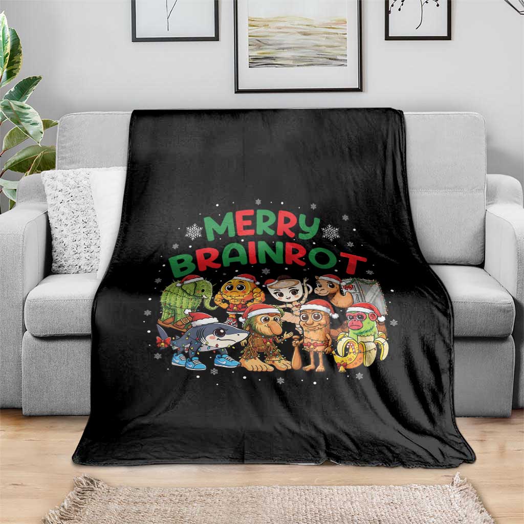 Gen Z Italian Merry Brainrot Christmas Throw Blanket Meme Holiday Gift TS12 Print Your Wear