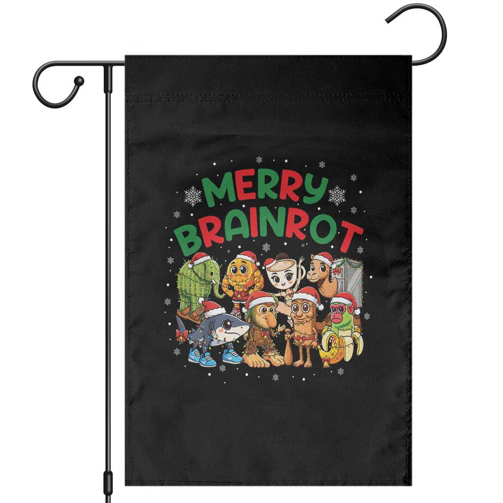 Gen Z Italian Merry Brainrot Christmas Garden Flag Meme Holiday Gift TS12 Black Print Your Wear