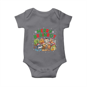 Gen Z Italian Merry Brainrot Christmas Baby Onesie Meme Holiday Gift TS12 Charcoal Print Your Wear