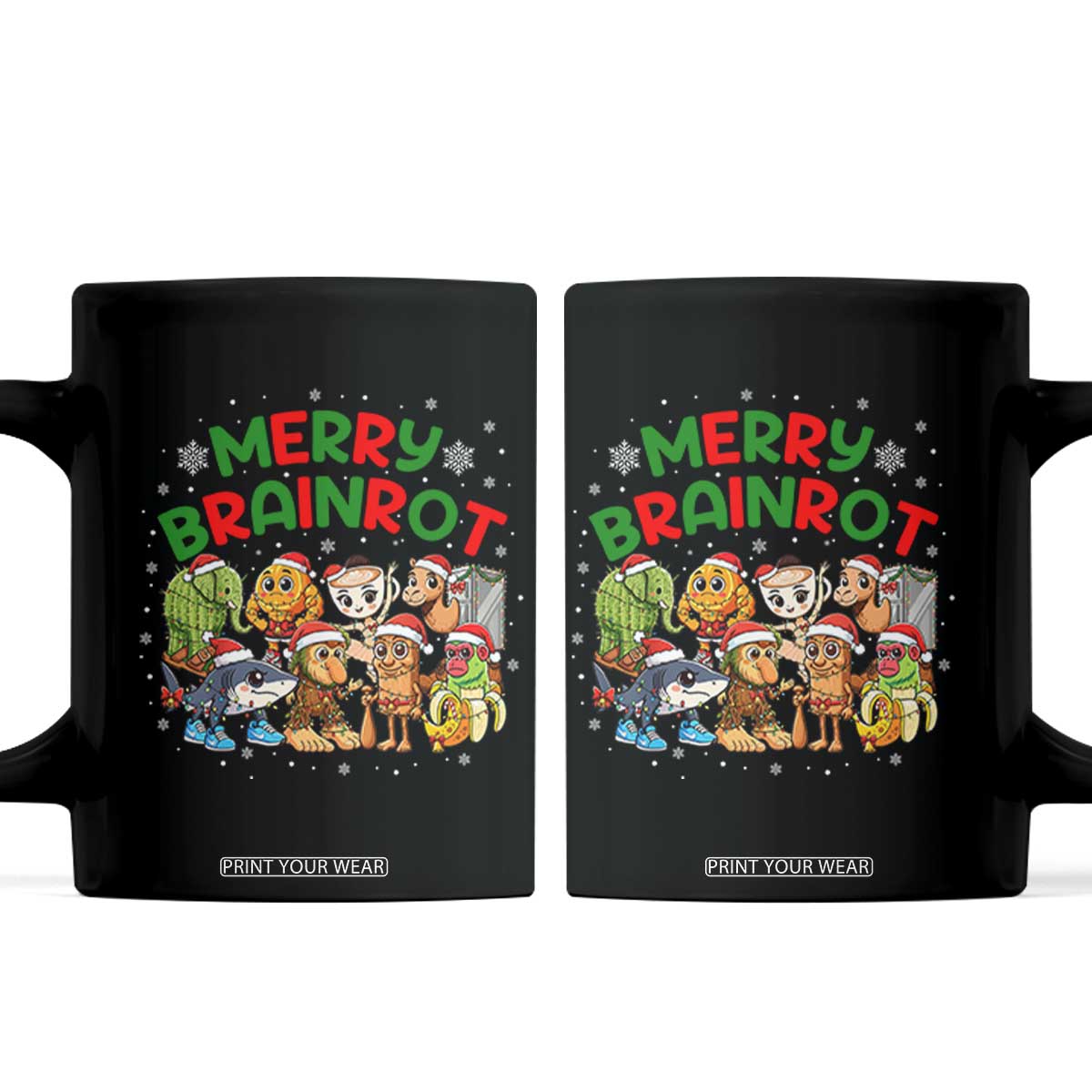Gen Z Italian Merry Brainrot Christmas Coffee Mug Meme Holiday Gift TS12 Black Print Your Wear