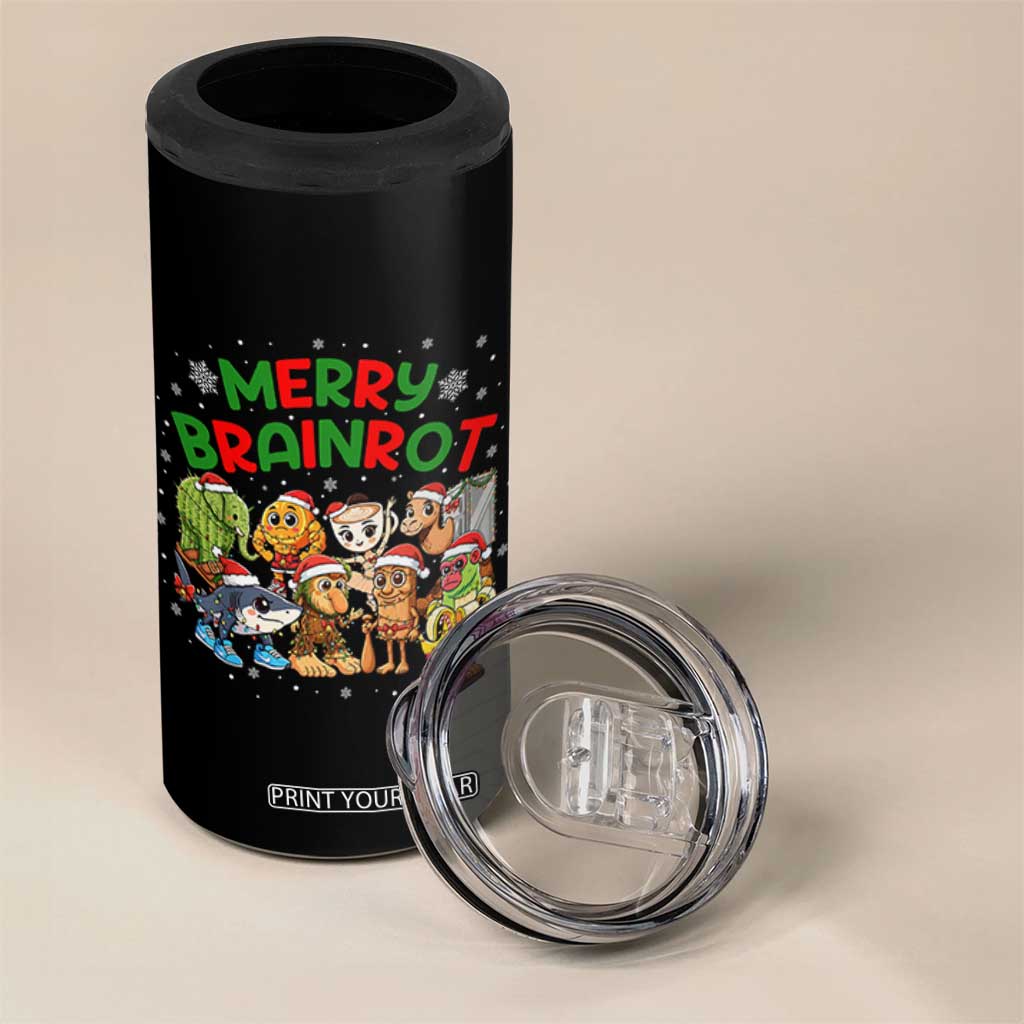 Gen Z Italian Merry Brainrot Christmas 4 in 1 Can Cooler Tumbler Meme Holiday Gift TS12 Print Your Wear