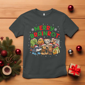 Gen Z Italian Merry Brainrot Christmas T Shirt Meme Holiday Gift TS12 Dark Heather Print Your Wear