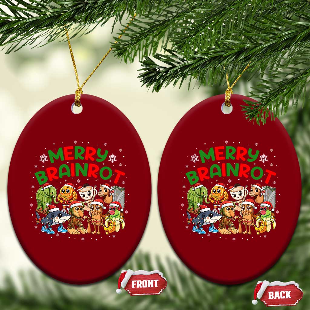 Gen Z Italian Merry Brainrot Christmas Ceramic Ornament Meme Holiday Gift TS12 Print Your Wear