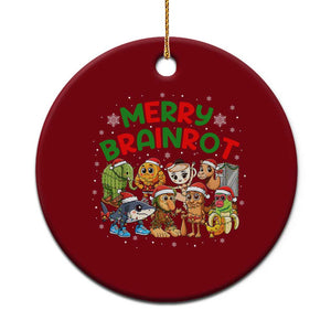 Gen Z Italian Merry Brainrot Christmas Ceramic Ornament Meme Holiday Gift TS12 1pc Red Print Your Wear