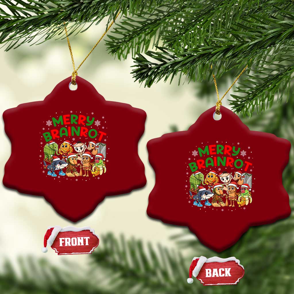 Gen Z Italian Merry Brainrot Christmas Ceramic Ornament Meme Holiday Gift TS12 Print Your Wear