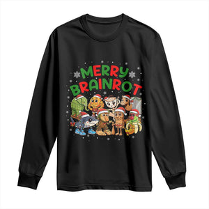 Gen Z Italian Merry Brainrot Christmas Long Sleeve Shirt Meme Holiday Gift TS12 Black Print Your Wear