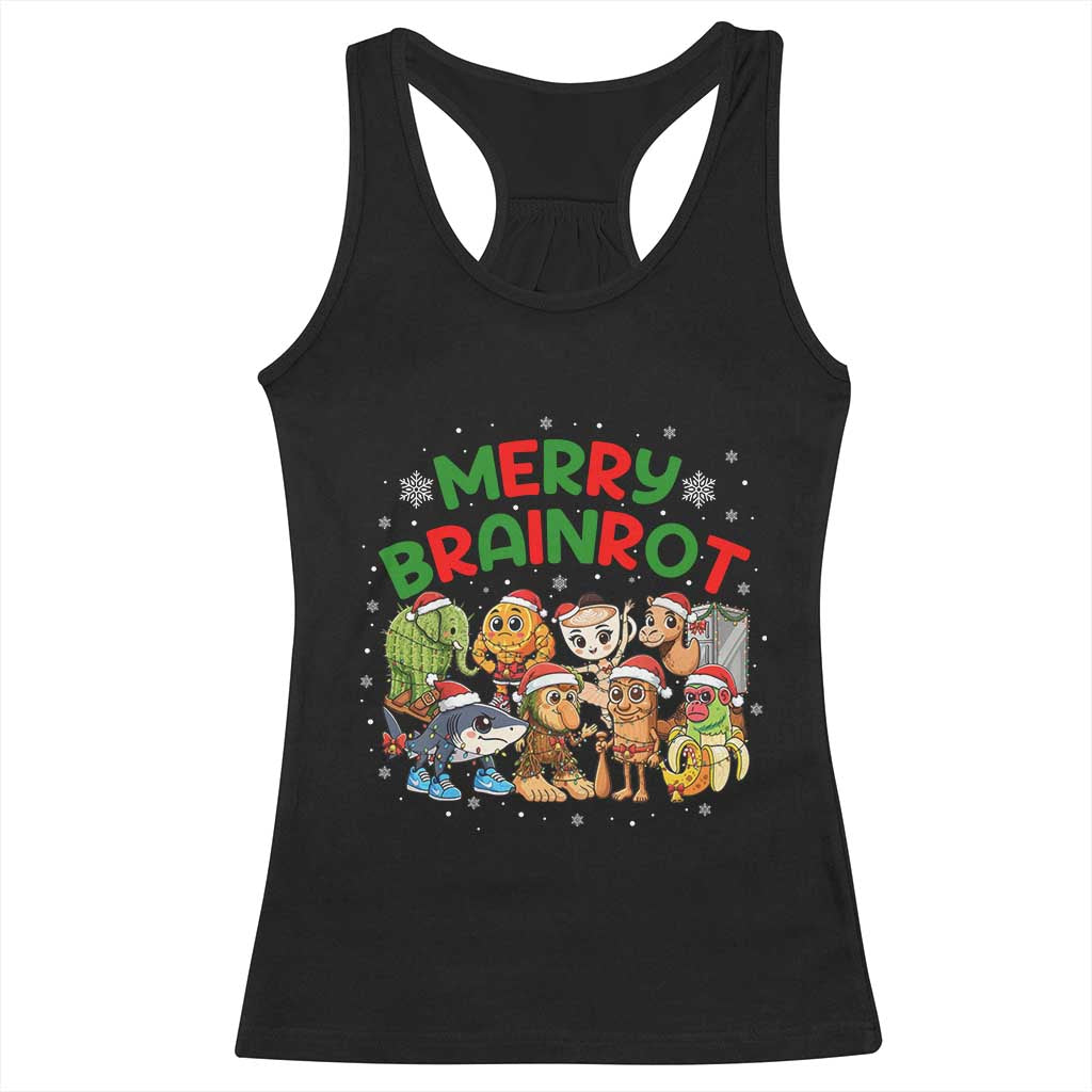 Gen Z Italian Merry Brainrot Christmas Racerback Tank Top Meme Holiday Gift TS12 Black Print Your Wear