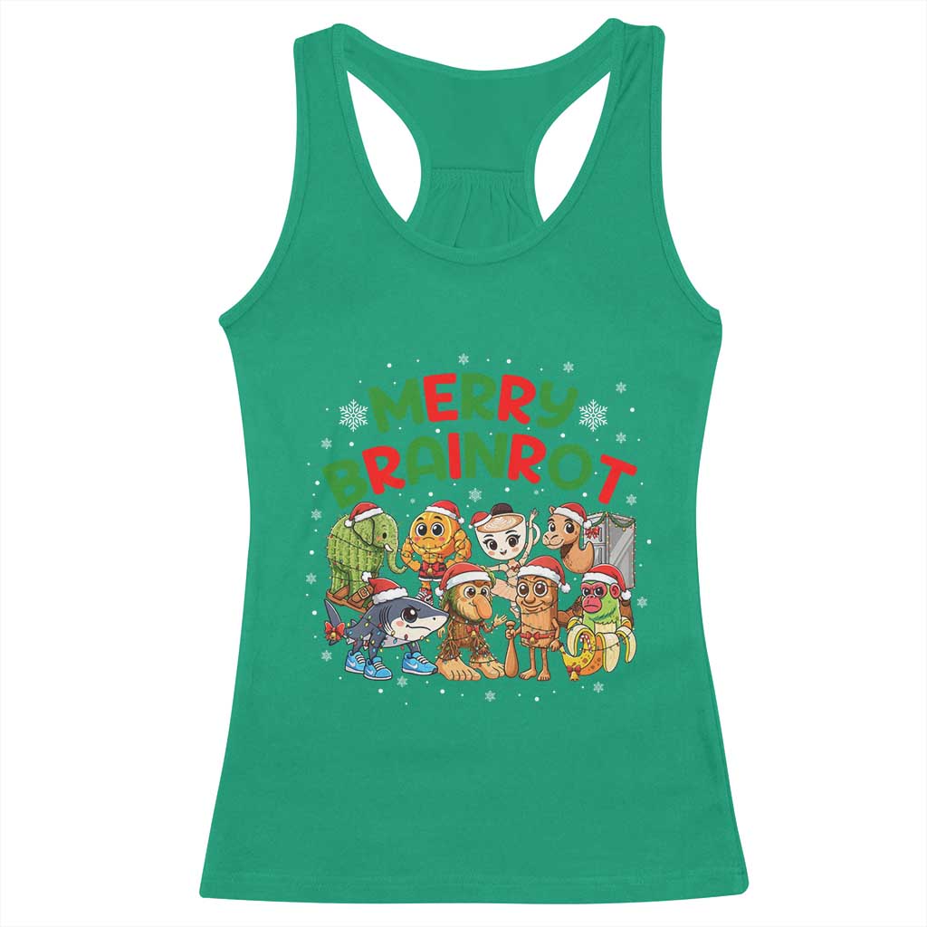 Gen Z Italian Merry Brainrot Christmas Racerback Tank Top Meme Holiday Gift TS12 Irish Green Print Your Wear