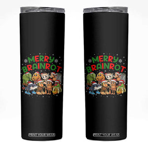Gen Z Italian Merry Brainrot Christmas Skinny Tumbler Meme Holiday Gift TS12 Black Print Your Wear