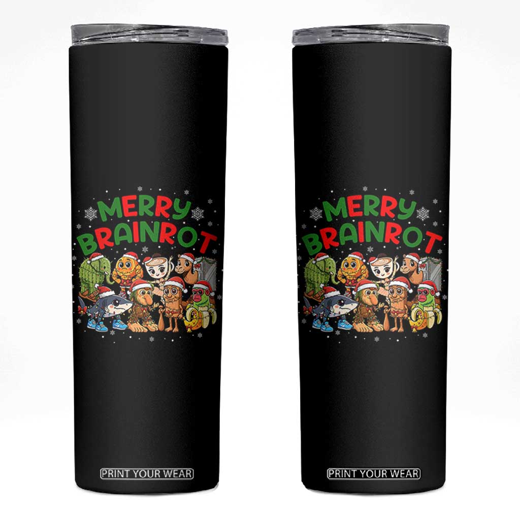 Gen Z Italian Merry Brainrot Christmas Skinny Tumbler Meme Holiday Gift TS12 Black Print Your Wear