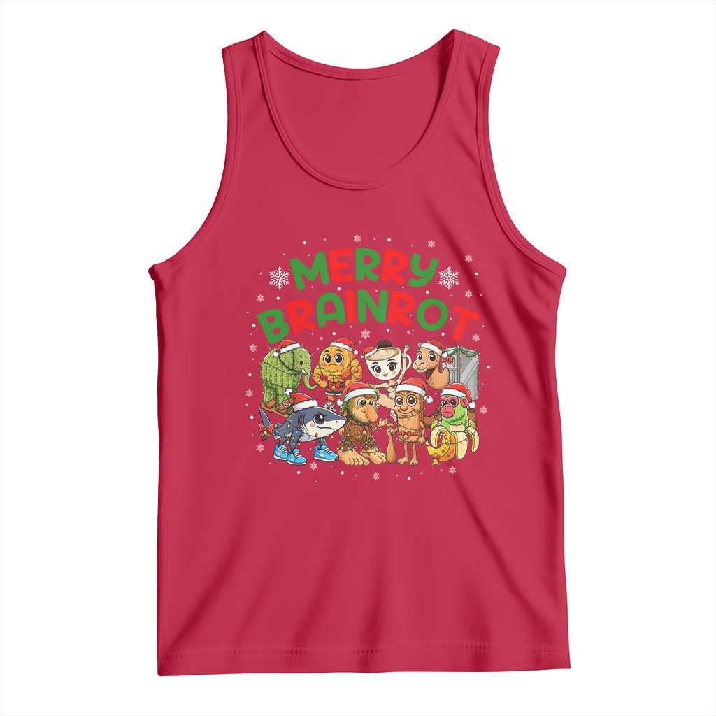 Gen Z Italian Merry Brainrot Christmas Tank Top Meme Holiday Gift TS12 Red Print Your Wear